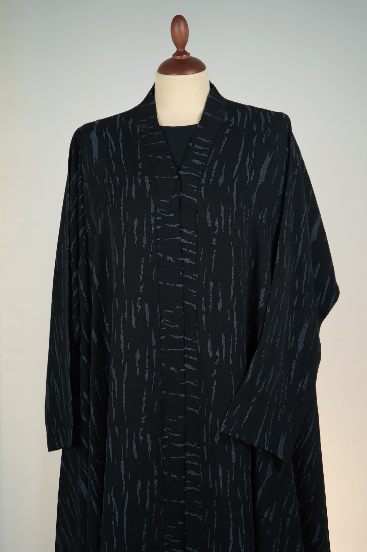 Triple Cloche patterned abaya 2026-A0091