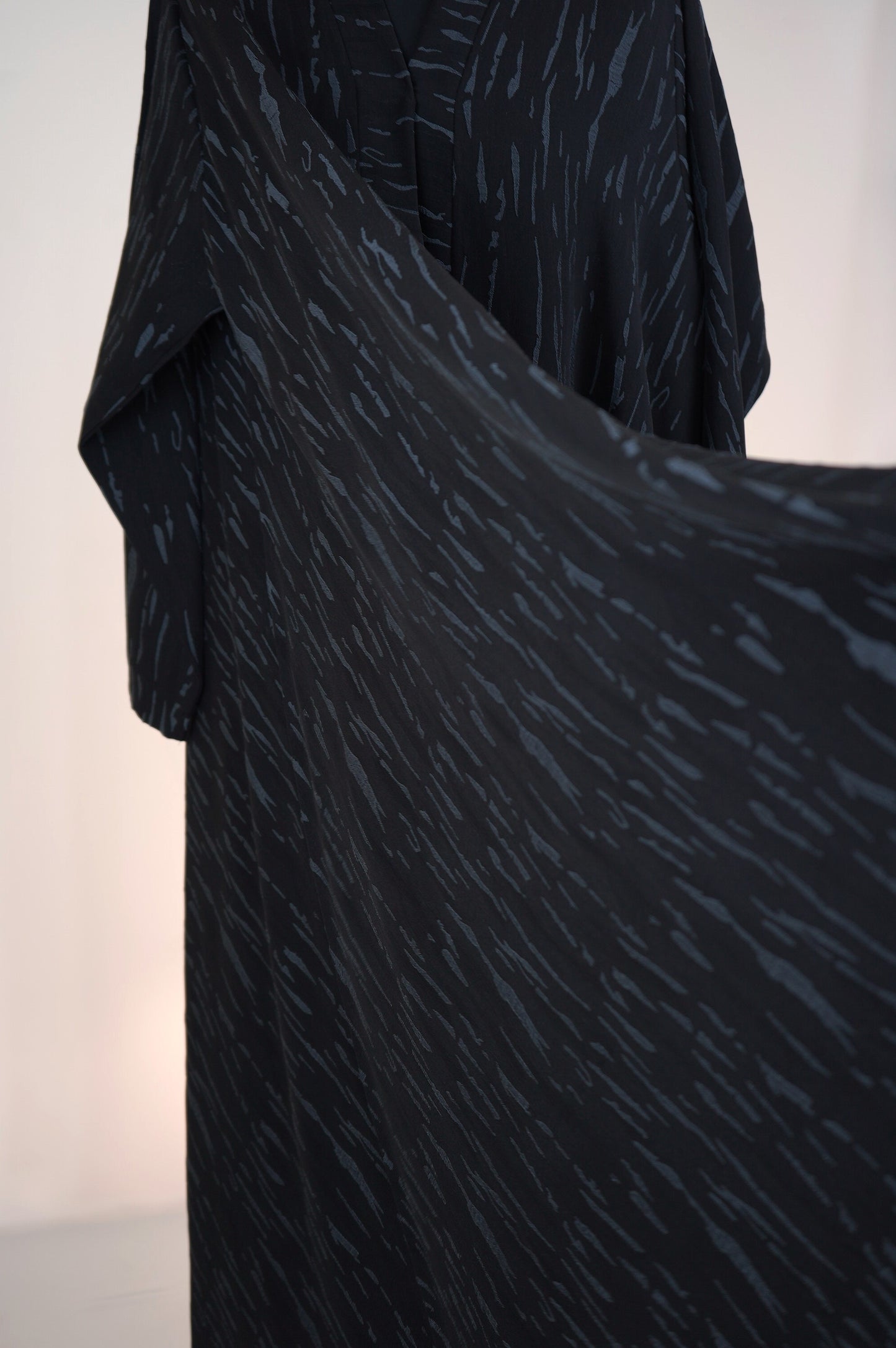 Triple Cloche patterned abaya 2026-A0091