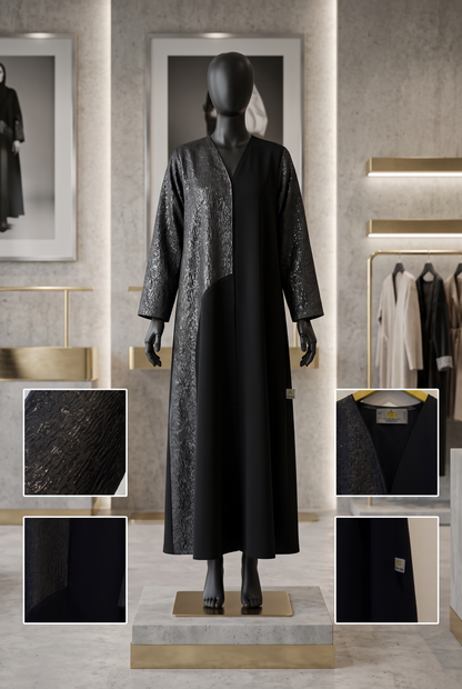 Curved Panel A-Line Abaya 2026-A0083