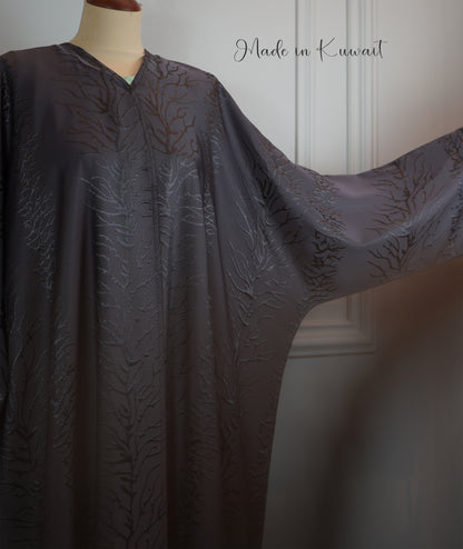 New Abaya Color Jacquard silk Deep Purple M4199