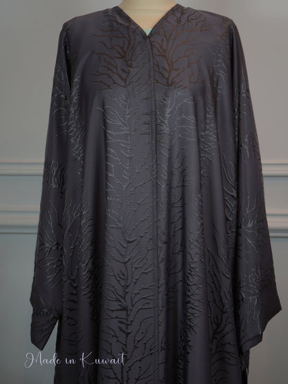 New Abaya Color Jacquard silk Deep Purple M4199